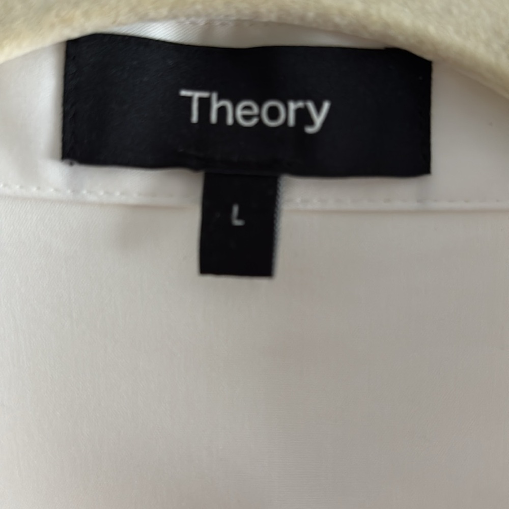 Theory Fitted Shirt in Good Cotton, Large - Picture 8 of 11